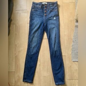 Madewell 10” high rise skinny jeans